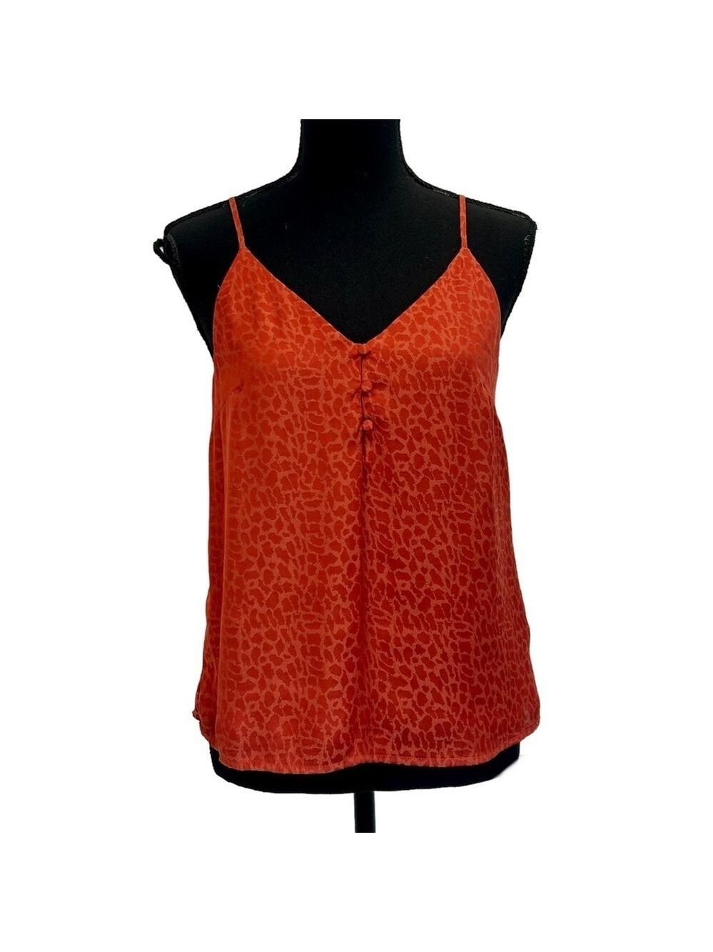A New Day burnt orange leopard cheetah print camisole Sz XS